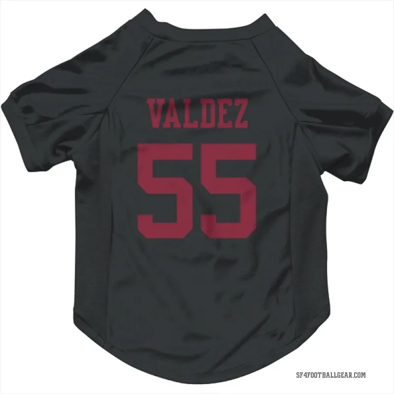 Sebastian Valdez  Black San Francisco 49ers  Cat & Dog Pet Jersey