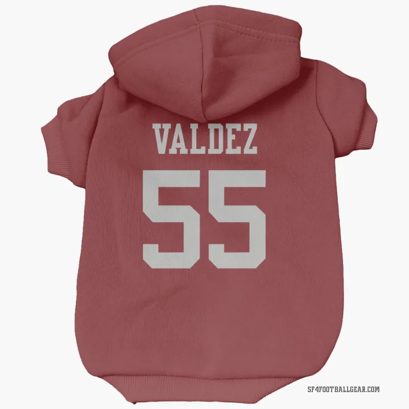 Sebastian Valdez  Scarlet San Francisco 49ers  Cat & Dog Pet Hoodie