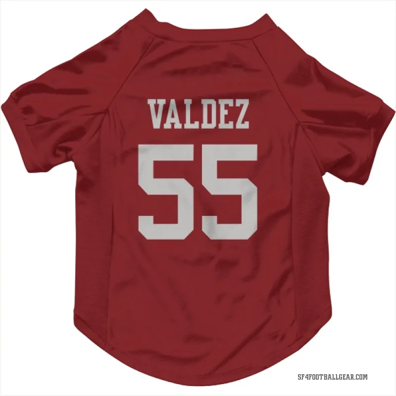 Sebastian Valdez  Scarlet San Francisco 49ers  Cat & Dog Pet Jersey