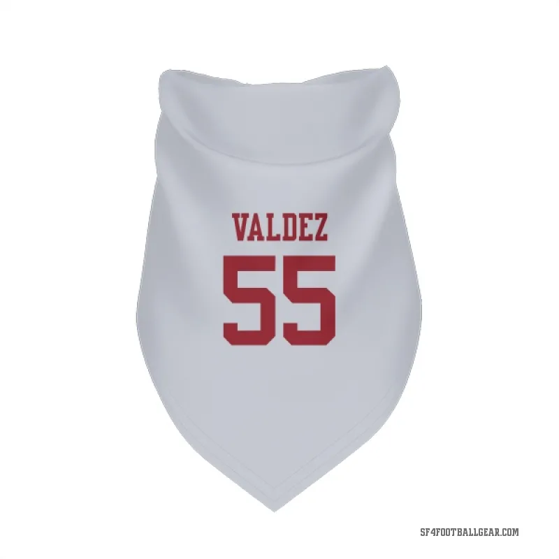 Sebastian Valdez  White San Francisco 49ers  Cat & Dog Pet Bandana