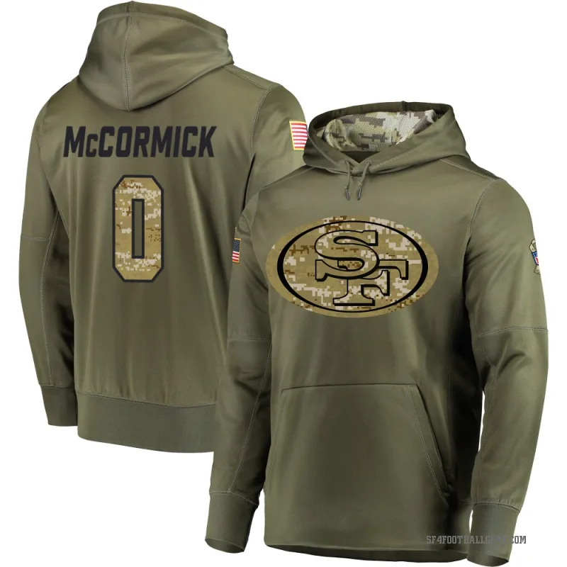 Sincere McCormick Men's Olive San Francisco 49ers Salute to Service Pullover Hoodie