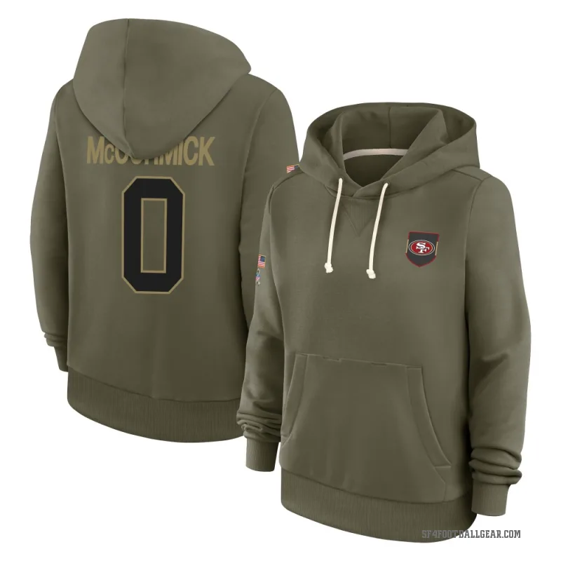 Sincere McCormick Women's Olive San Francisco 49ers 2025 Salute to Service Hoodie