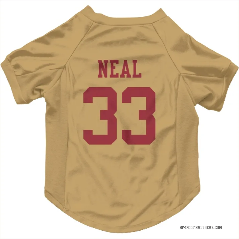 Siran Neal  Gold San Francisco 49ers  Cat & Dog Pet Jersey