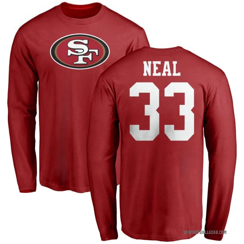 Siran Neal Men's Red San Francisco 49ers Logo Long Sleeve T-Shirt -