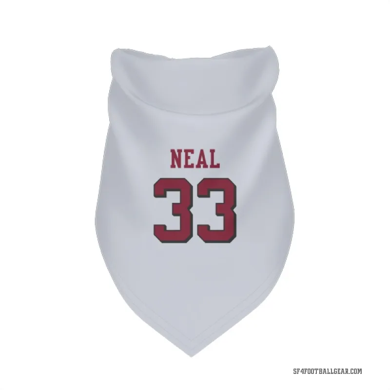 Siran Neal  White San Francisco 49ers  Rush Cat & Dog Pet Bandana