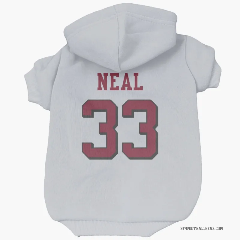 Siran Neal  White San Francisco 49ers  Rush Cat & Dog Pet Hoodie