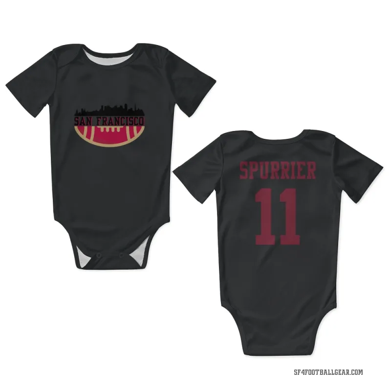 Steve Spurrier  Black San Francisco 49ers  Newborn & Infant Bodysuit