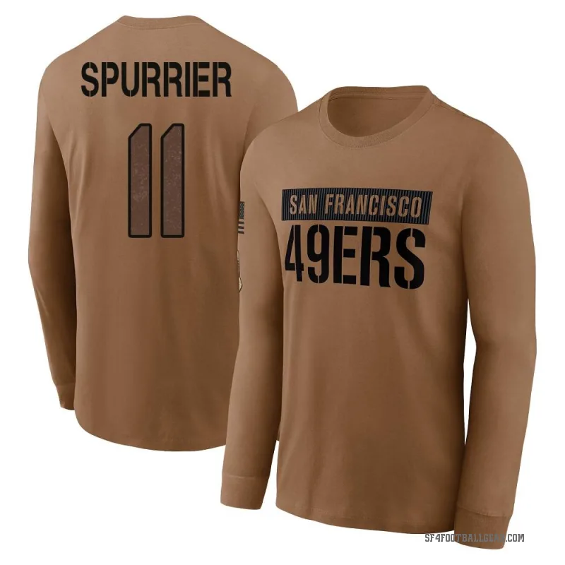 Steve Spurrier Men's Brown San Francisco 49ers 2023 Salute To Service Long Sleeve T-Shirt