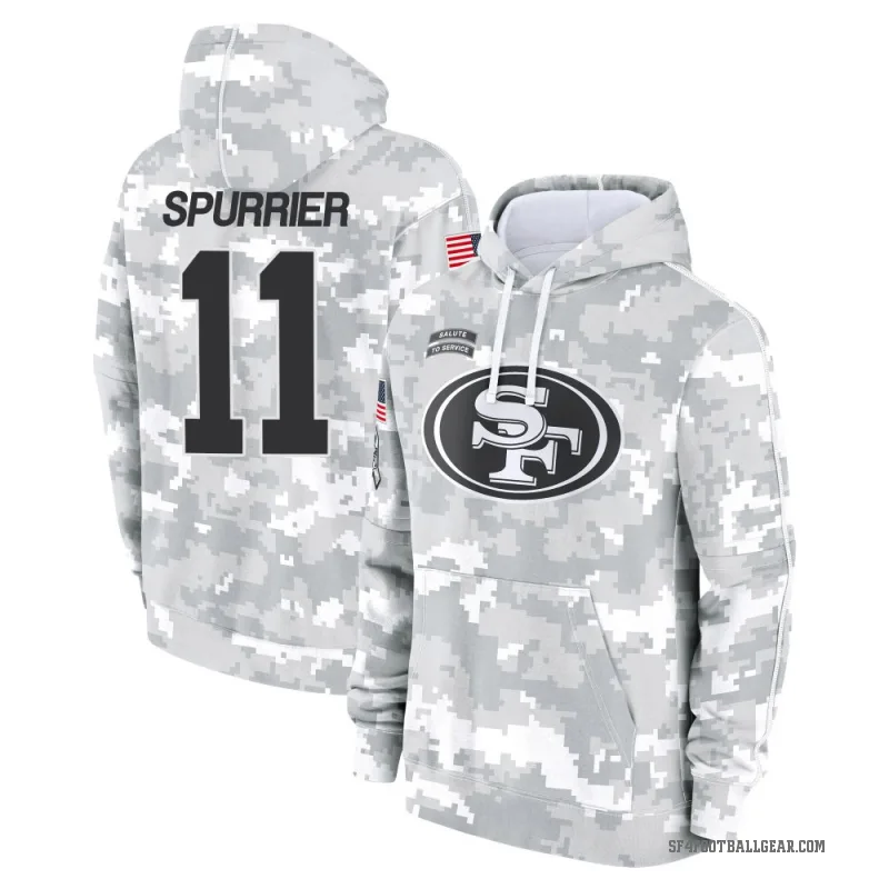 Steve Spurrier Men's Camo San Francisco 49ers Arctic 2024 Salute to Service Club Fleece Pullover Hoodie
