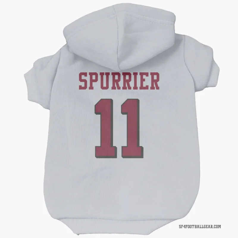 Steve Spurrier  White San Francisco 49ers  Rush Cat & Dog Pet Hoodie