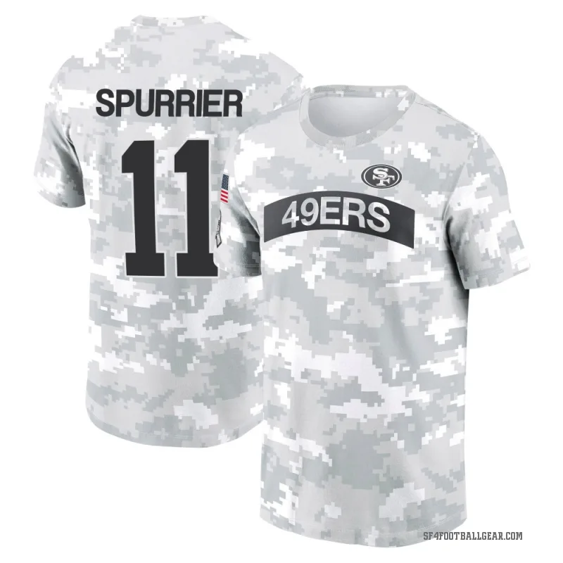 Steve Spurrier Youth Camo San Francisco 49ers Arctic 2024 Salute to Service Performance T-Shirt