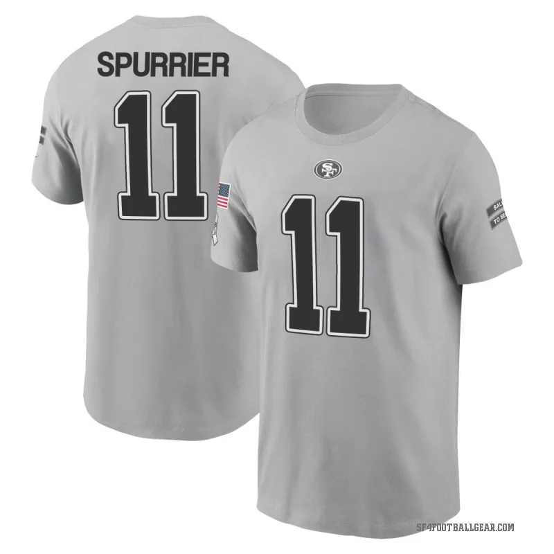 Steve Spurrier Youth Gray San Francisco 49ers 2024 Salute to Service T-Shirt