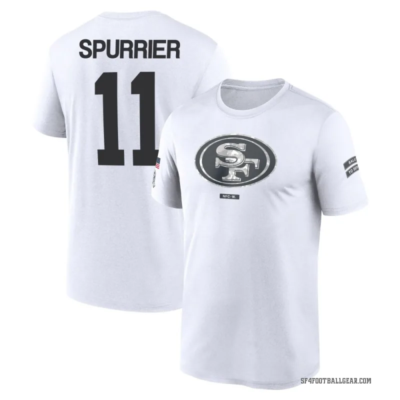 Steve Spurrier Youth White San Francisco 49ers 2024 Salute to Service Performance T-Shirt