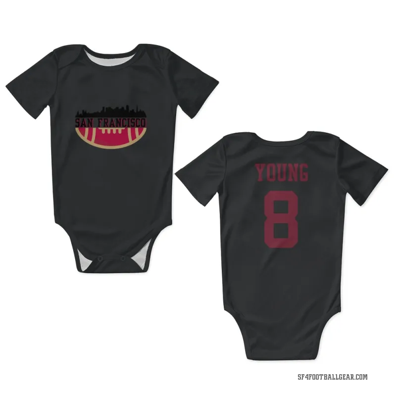Steve Young  Black San Francisco 49ers  Newborn & Infant Bodysuit