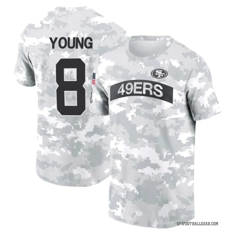 Steve Young Men's Camo San Francisco 49ers Arctic 2024 Salute to Service Performance T-Shirt