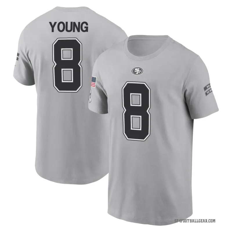 Steve Young Men's Gray San Francisco 49ers 2024 Salute to Service T-Shirt
