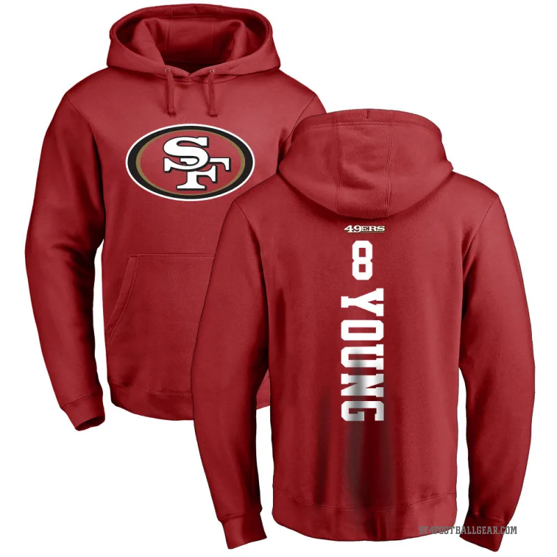 Steve Young Men's Red San Francisco 49ers Pro Line Backer Pullover Hoodie