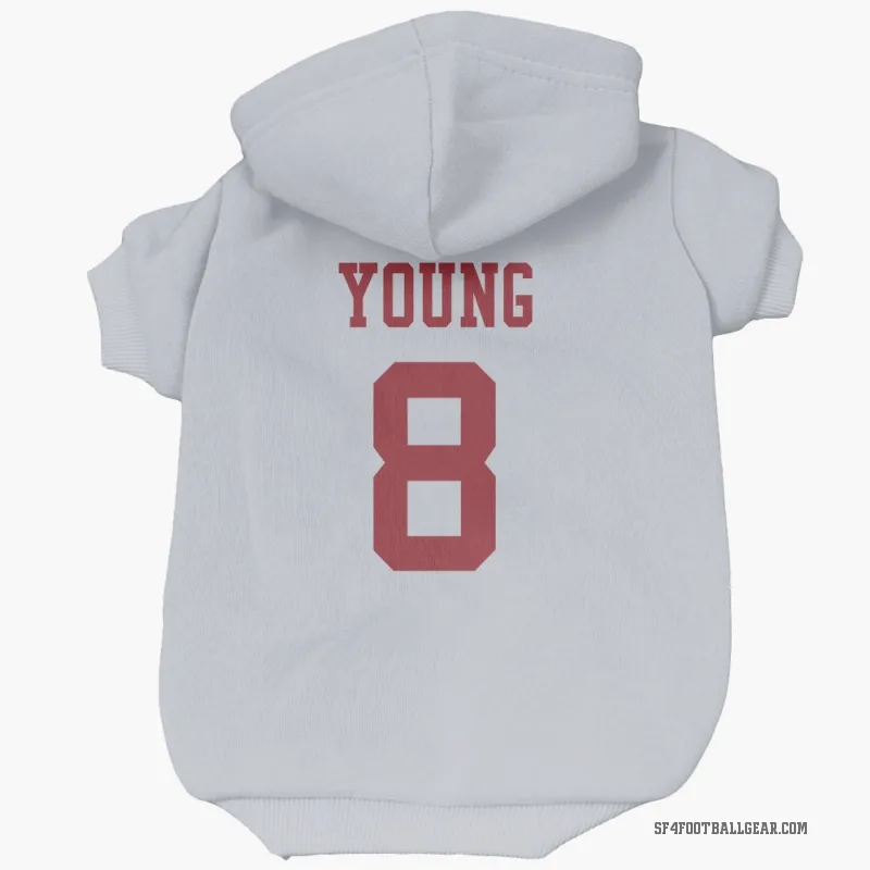 Steve Young  White San Francisco 49ers  Cat & Dog Pet Hoodie