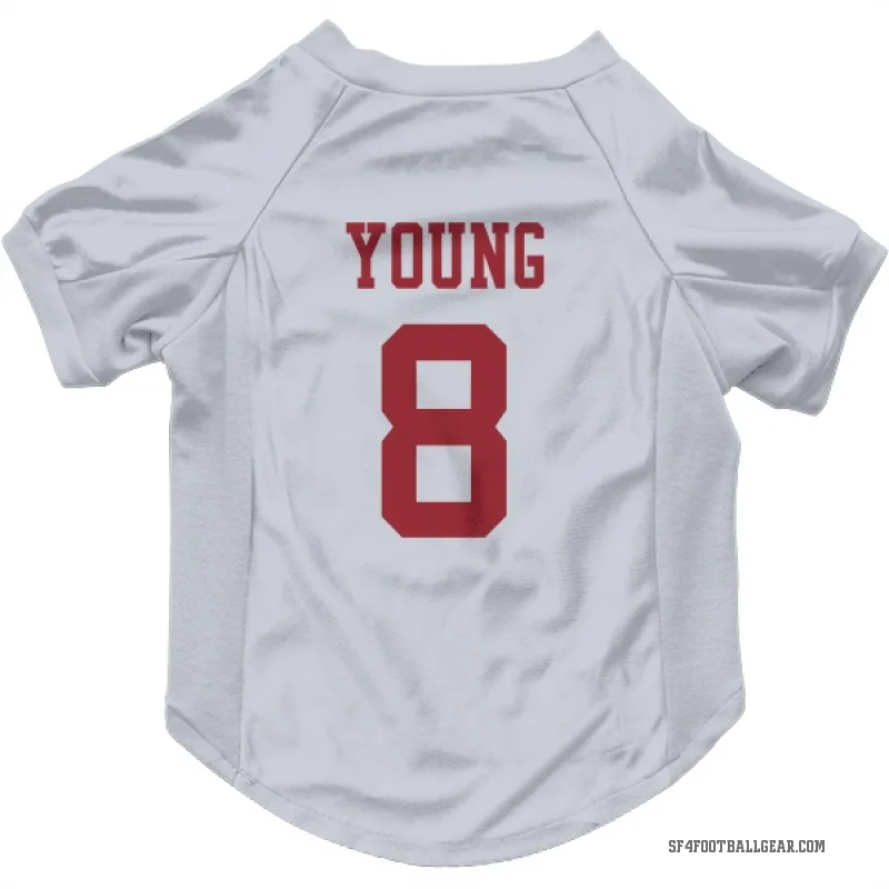 Steve Young  White San Francisco 49ers  Cat & Dog Pet Jersey