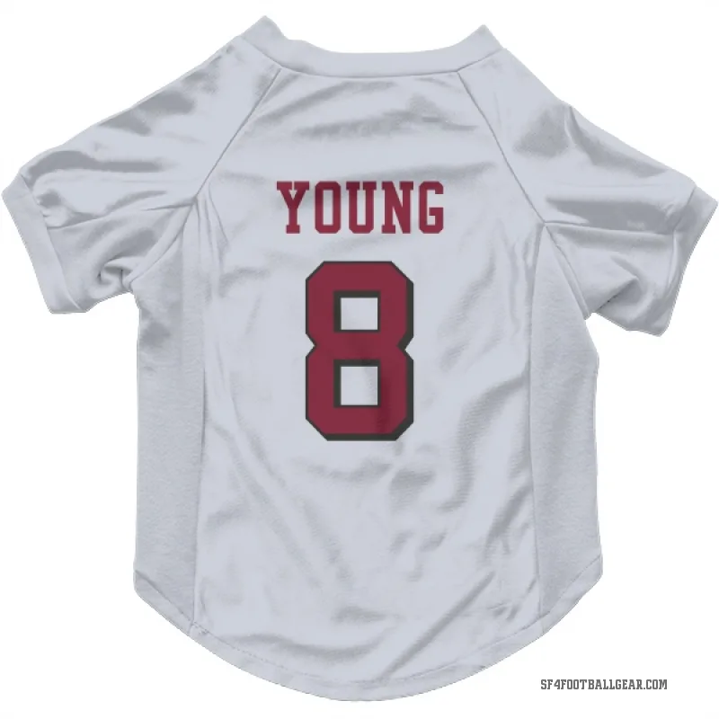 Steve Young  White San Francisco 49ers  Rush Cat & Dog Pet Jersey