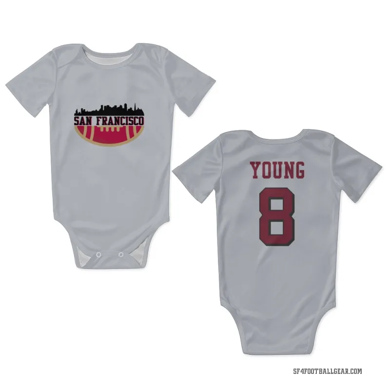 Steve Young  White San Francisco 49ers  Rush Newborn & Infant Bodysuit
