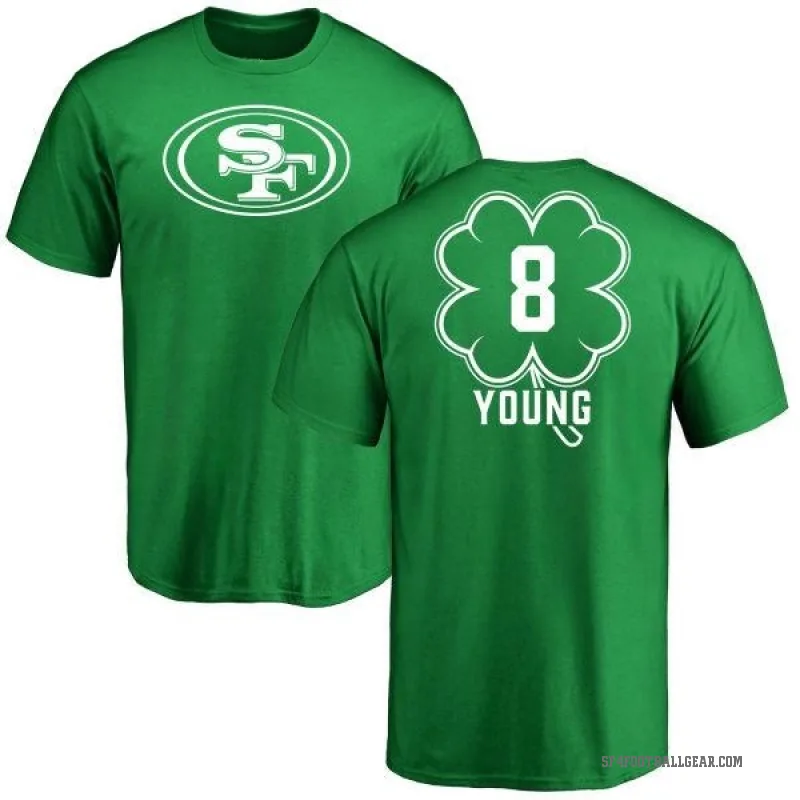 Steve Young Youth Green San Francisco 49ers St. Patrick's Day T-Shirt