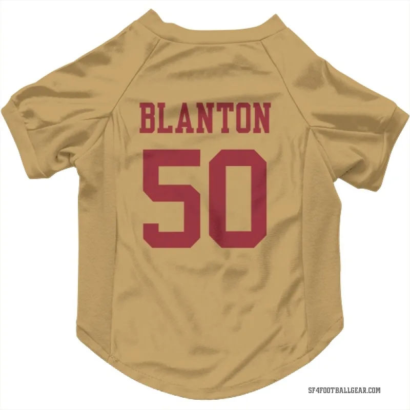 Stone Blanton  Gold San Francisco 49ers  Cat & Dog Pet Jersey