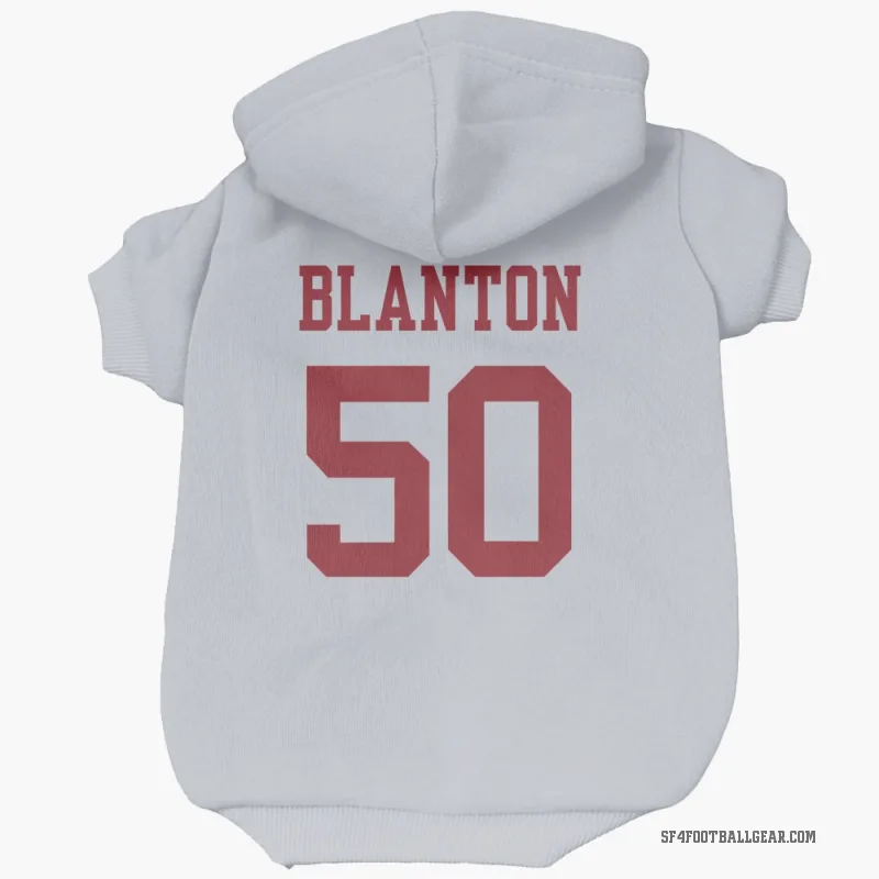 Stone Blanton  White San Francisco 49ers  Cat & Dog Pet Hoodie