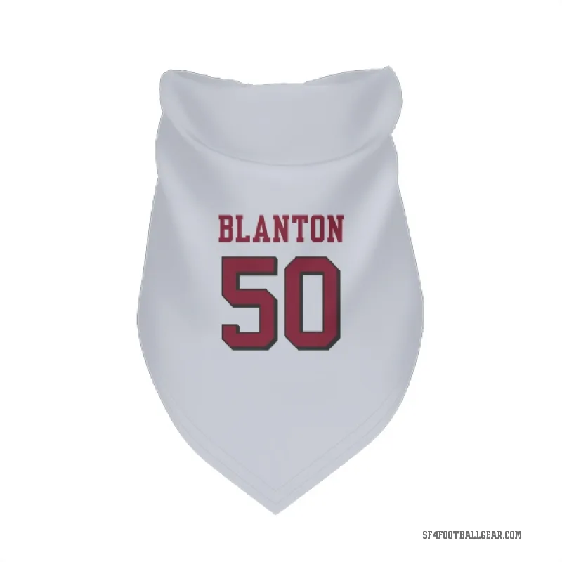 Stone Blanton  White San Francisco 49ers  Rush Cat & Dog Pet Bandana