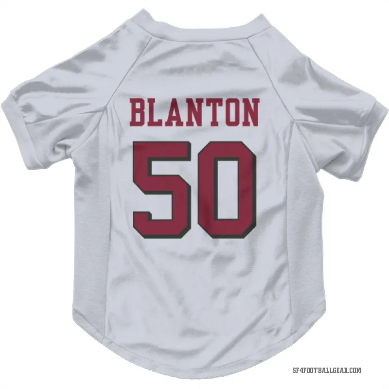 Stone Blanton  White San Francisco 49ers  Rush Cat & Dog Pet Jersey