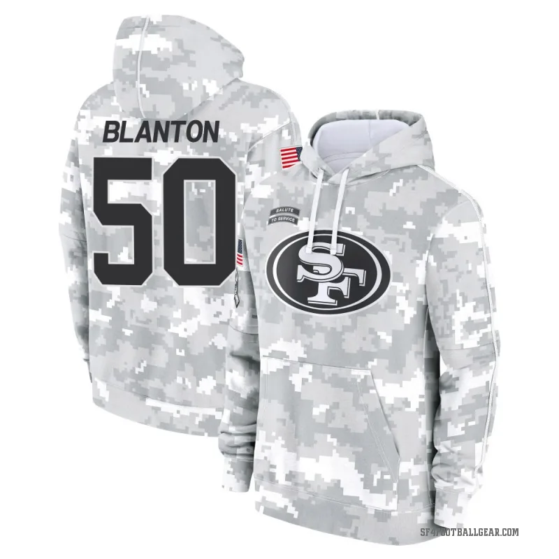 Stone Blanton Youth Camo San Francisco 49ers Arctic 2024 Salute to Service Club Fleece Pullover Hoodie