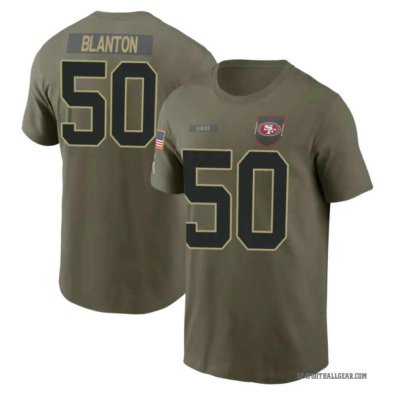 Stone Blanton Youth Olive San Francisco 49ers 2025 Salute to Service T-Shirt