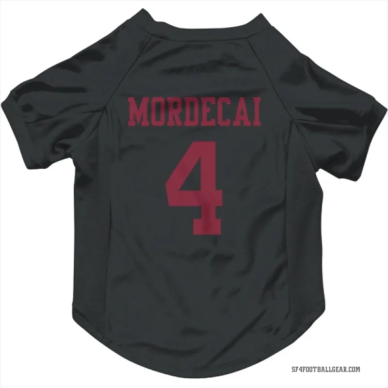 Tanner Mordecai  Black San Francisco 49ers  Cat & Dog Pet Jersey