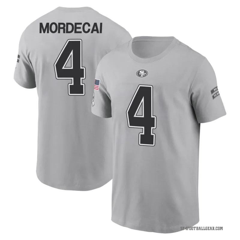 Tanner Mordecai Men's Gray San Francisco 49ers 2024 Salute to Service T-Shirt