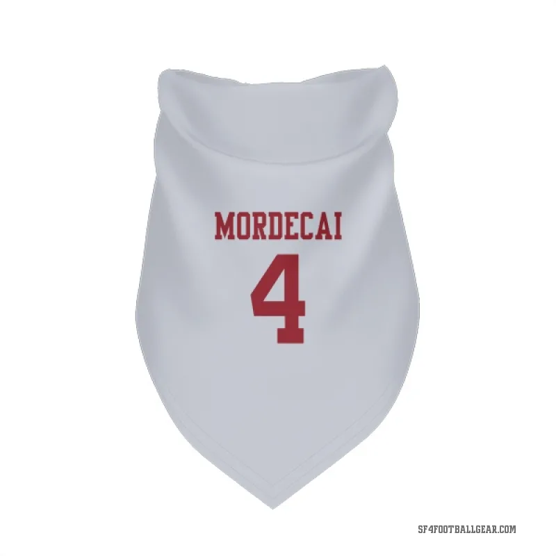 Tanner Mordecai  White San Francisco 49ers  Cat & Dog Pet Bandana