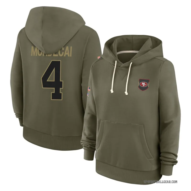 Tanner Mordecai Women's Olive San Francisco 49ers 2025 Salute to Service Hoodie
