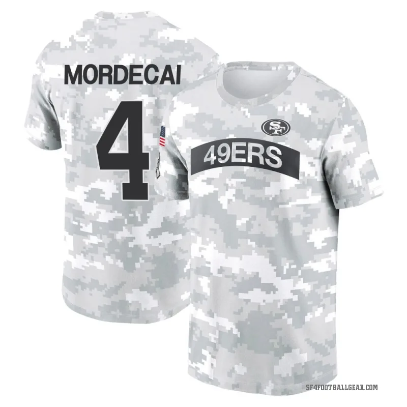 Tanner Mordecai Youth Camo San Francisco 49ers Arctic 2024 Salute to Service Performance T-Shirt