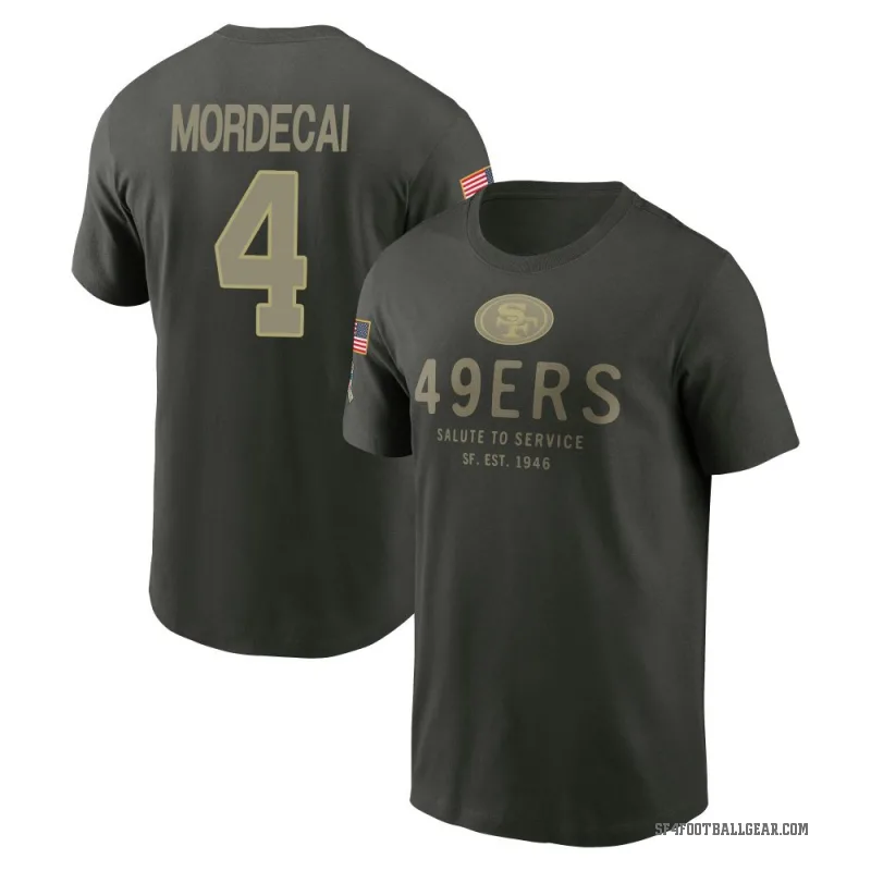 Tanner Mordecai Youth Green San Francisco 49ers Forest/ 2025 Salute to Service Sideline Primary Edge T-Shirt