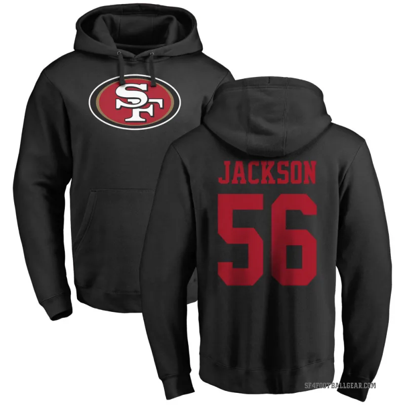 Tarron Jackson Men's Black San Francisco 49ers Pro Line Logo Pullover Hoodie