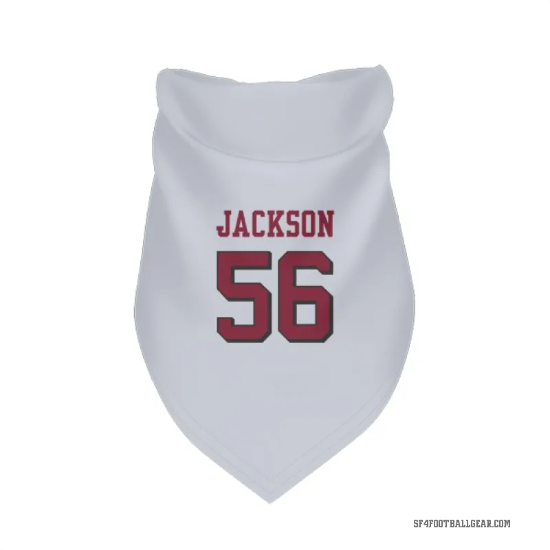 Tarron Jackson  White San Francisco 49ers  Rush Cat & Dog Pet Bandana