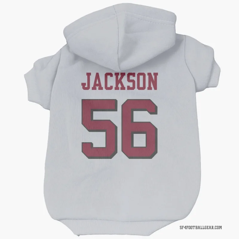 Tarron Jackson  White San Francisco 49ers  Rush Cat & Dog Pet Hoodie