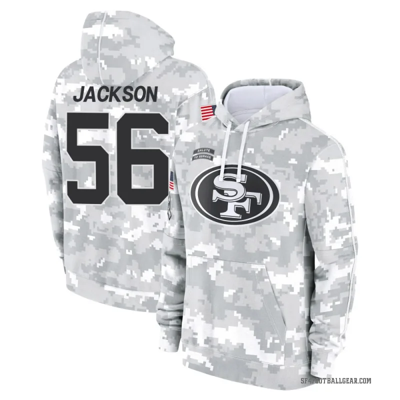 Tarron Jackson Youth Camo San Francisco 49ers Arctic 2024 Salute to Service Club Fleece Pullover Hoodie