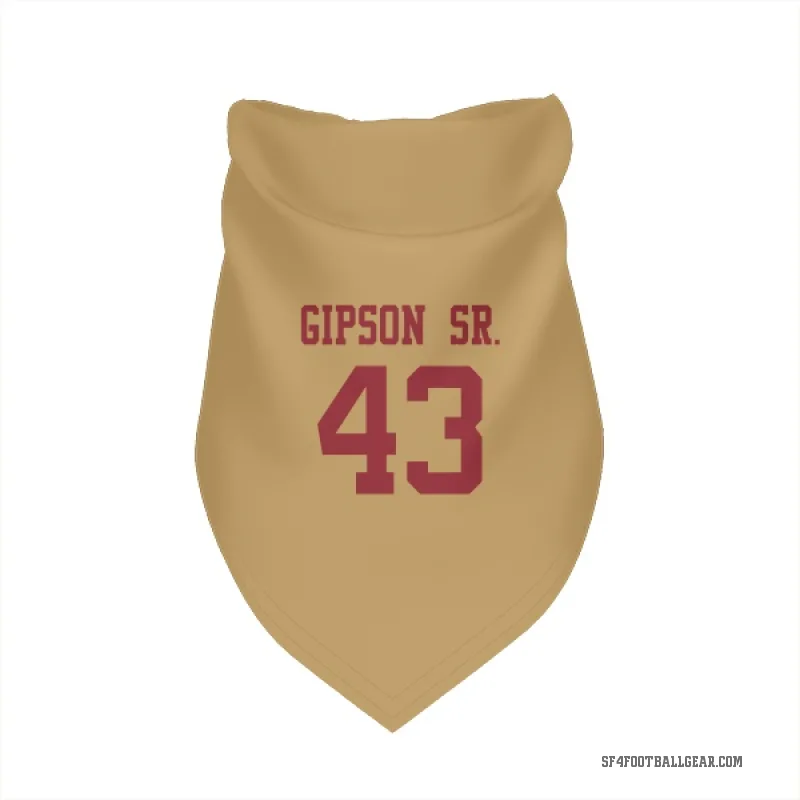 Tashaun Gipson Sr.  Gold San Francisco 49ers  Cat & Dog Pet Bandana