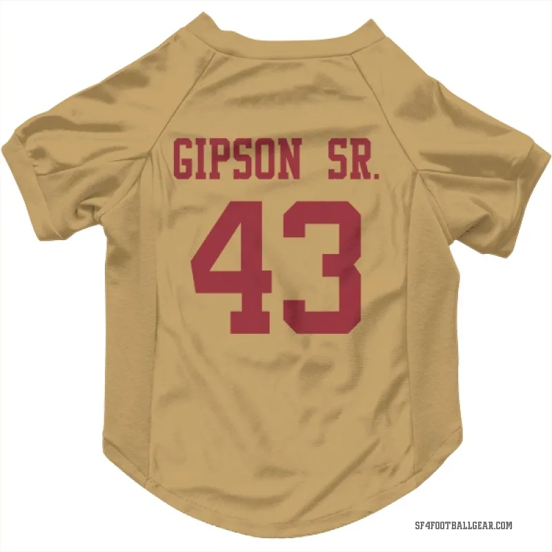 Tashaun Gipson Sr.  Gold San Francisco 49ers  Cat & Dog Pet Jersey