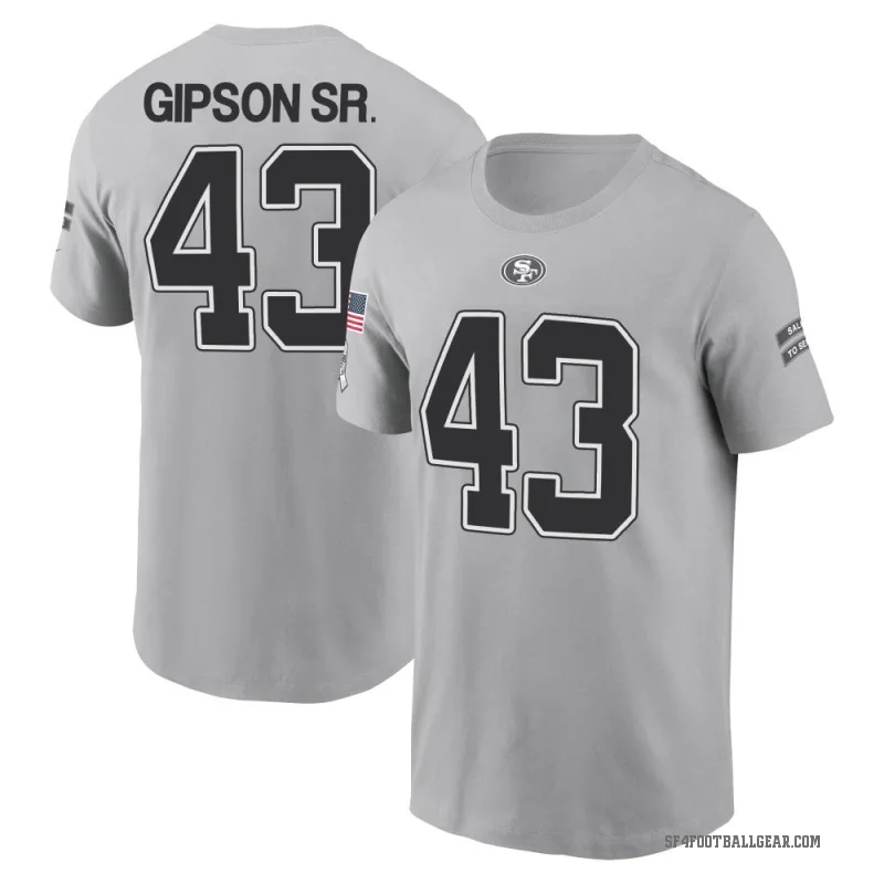 Tashaun Gipson Sr. Men's Gray San Francisco 49ers 2024 Salute to Service T-Shirt