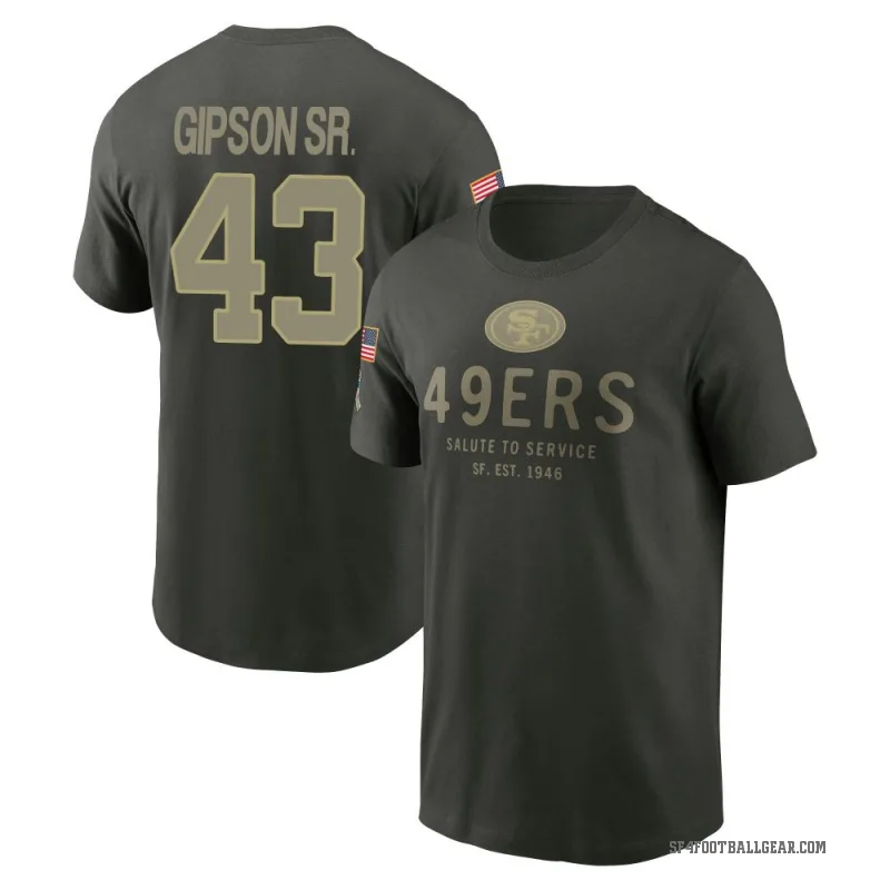 Tashaun Gipson Sr. Men's Green San Francisco 49ers Forest/ 2025 Salute to Service Sideline Primary Edge T-Shirt