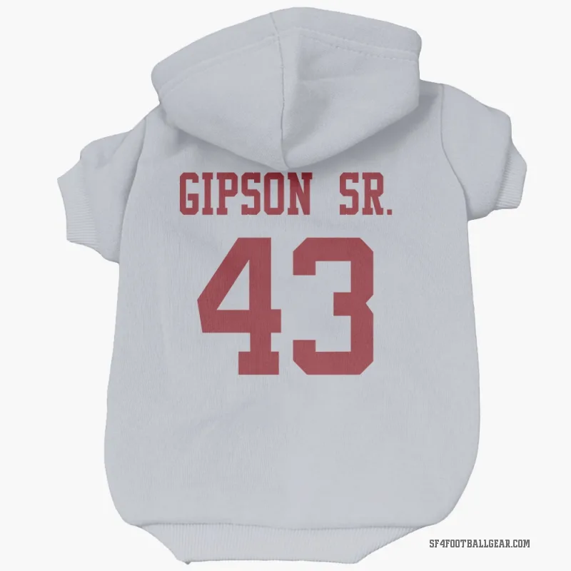 Tashaun Gipson Sr.  White San Francisco 49ers  Cat & Dog Pet Hoodie