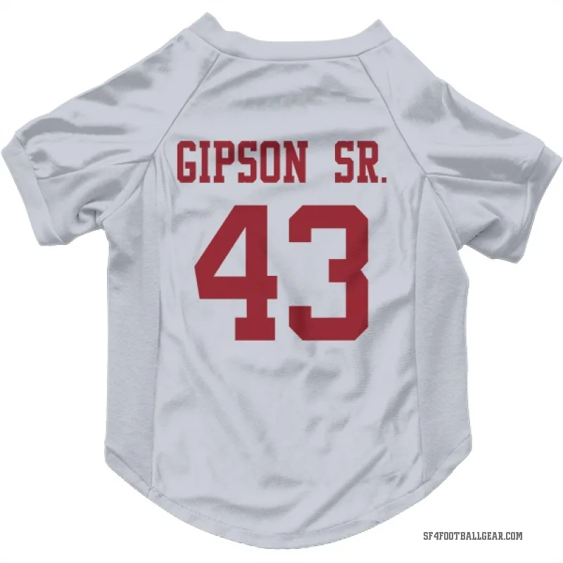 Tashaun Gipson Sr.  White San Francisco 49ers  Cat & Dog Pet Jersey