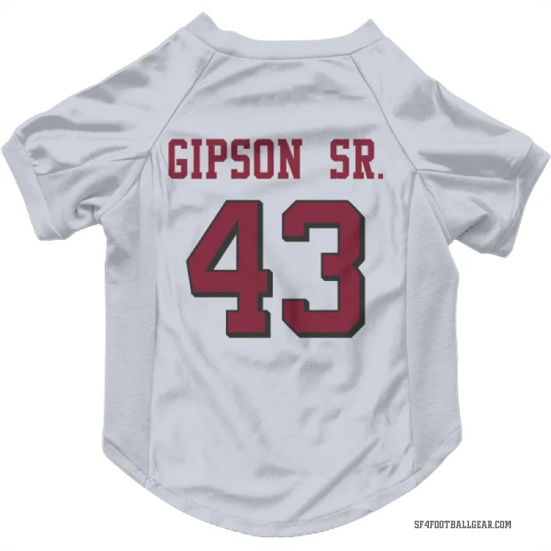 Tashaun Gipson Sr.  White San Francisco 49ers  Rush Cat & Dog Pet Jersey