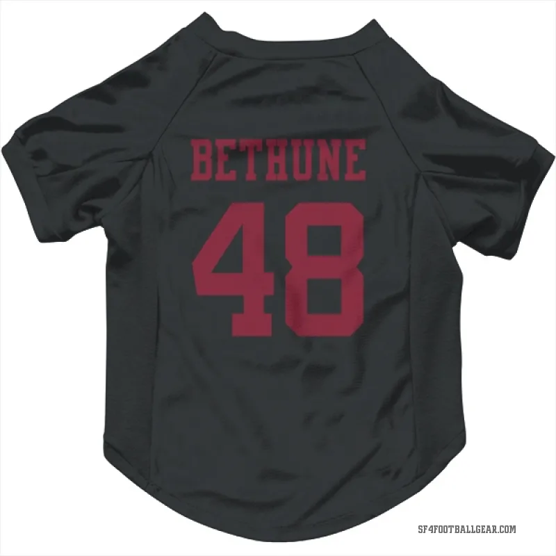 Tatum Bethune  Black San Francisco 49ers  Cat & Dog Pet Jersey